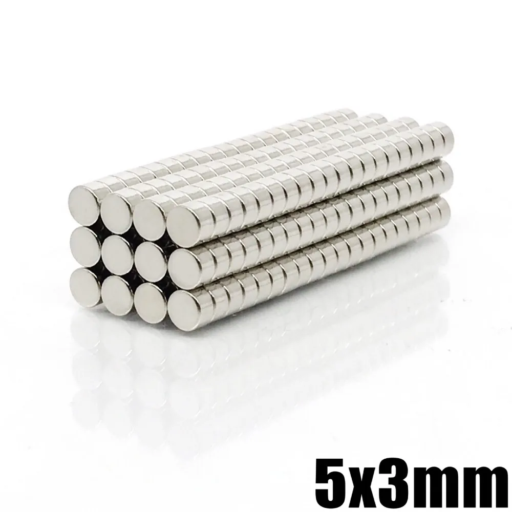 100 шт 5x3 постоянный магнит Неодимовый N35 NdFeB супер сильный, мощный 5*3 небольших круглых Магнитная Магниты Диск 5 мм х 3 мм