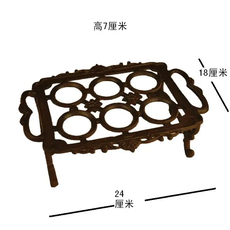 Чугунный держатель для яиц, коричневый винтажный металлический стеллаж для яиц, подставка для домашней кухни, украшение стола, стол для хранения 6 яиц, старинные ремесла