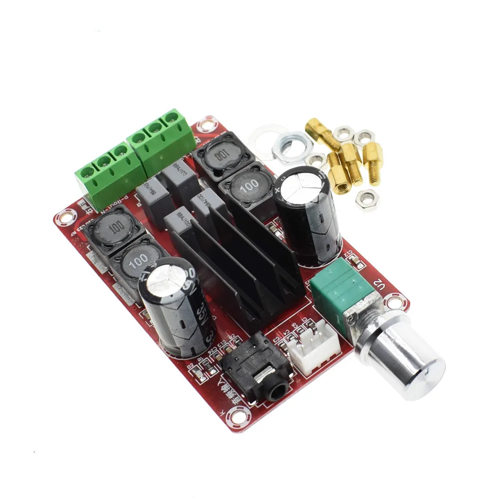 

10set 2*50W TDA3116D2 high-power digital amplifier board TPA3116 two channel amplifier board 12-24V #Hbm0183-a