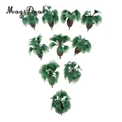 MagiDeal 10 шт. Пластик 1/100 Масштаб Palm Tree модель железнодорожной железной дороги железнодорожные пейзажи миниатюрная сцена DIY Модель