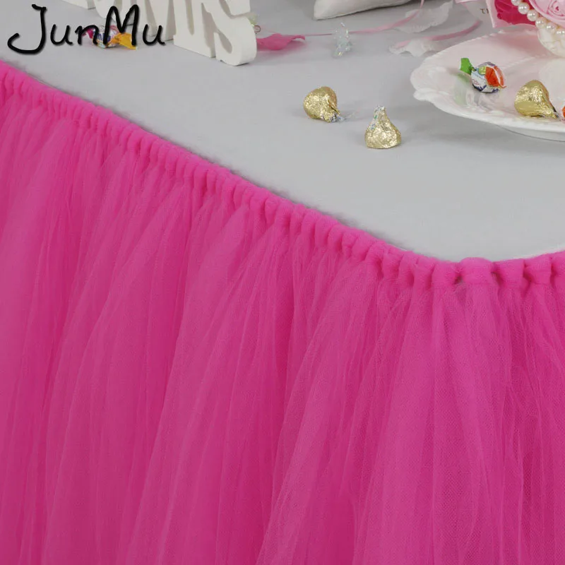 Ярко-розовая Тюлевая юбка-пачка на стол, Тюлевая юбка на заказ в стране чудес, вечерние платья для свадьбы, дня рождения