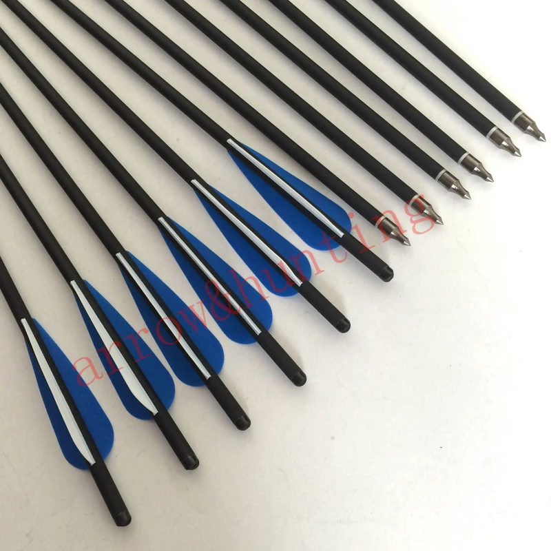 24pcs 20'' archery mixed carbon and fiberglass crossbow arrow insert