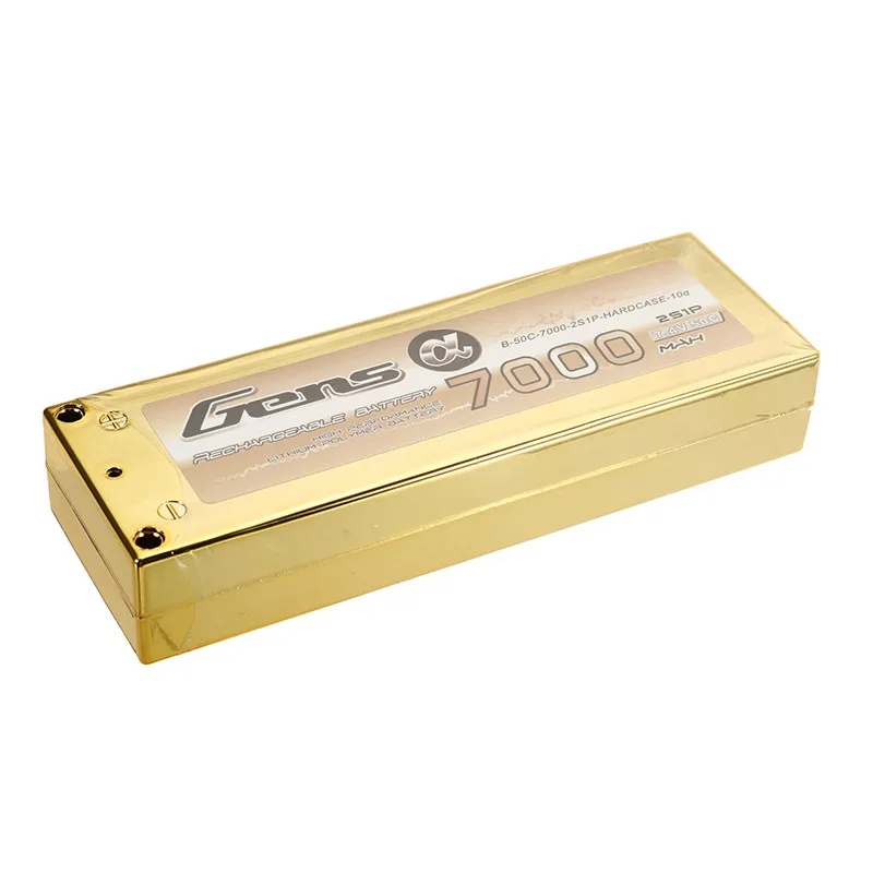 

New Arrival Gens Ace 7.4V 7000mAh 50C 2S Rechargeable Lipo Battery 4mm Banana Plug for Axial AX10 Scorpion 1/8 RC Car