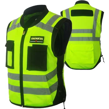 

BENKIA Motorcycle Racing Reflective Vest High Visibility Safety Vest Warning Clothing With Pocket Spring Summer Mesh Moto