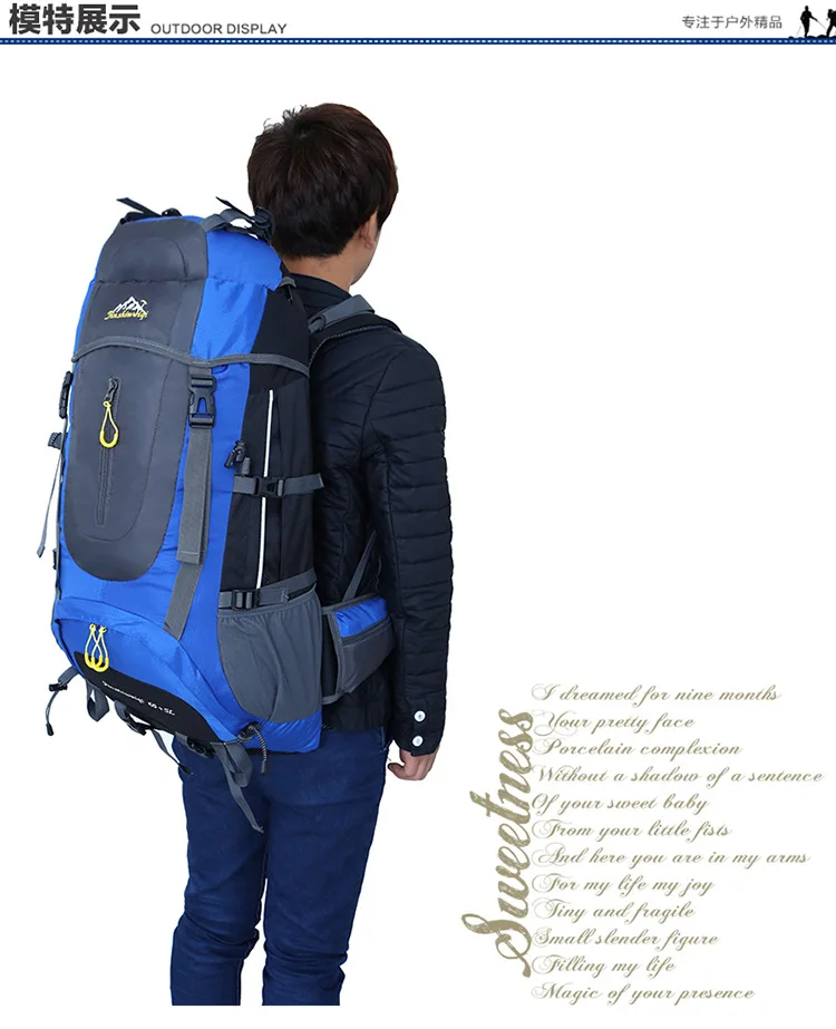 Альпинистский рюкзак для пешего туризма сумка 65+ 5л большой емкости Кемпинг путешествия водонепроницаемая упаковка