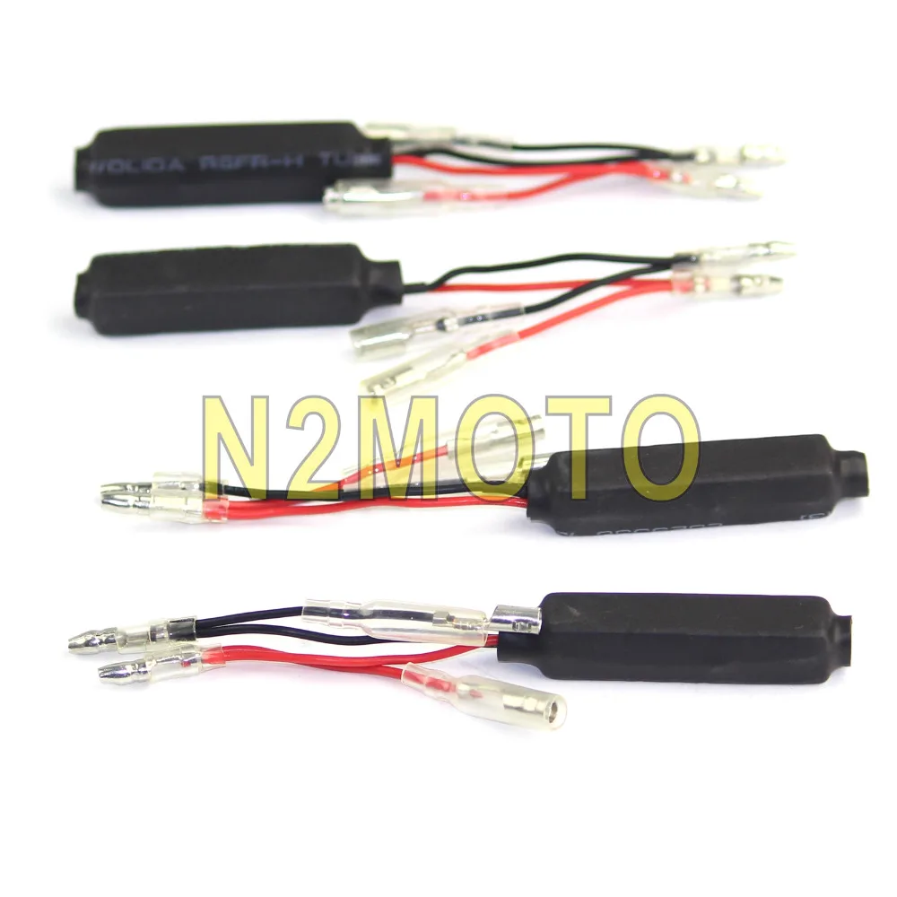 

Universal 12V Motorcycle Turn Signal Resistor 4 pcs Flasher Resistance Adaptor Blinker Fix Error Black