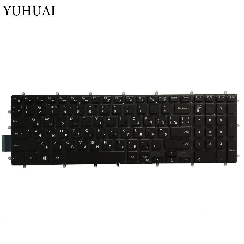  New Russian laptop keyboard for Dell Inspiron 2 in 1 5570 5575 5770 5775 Keyboard Backlit No Frame