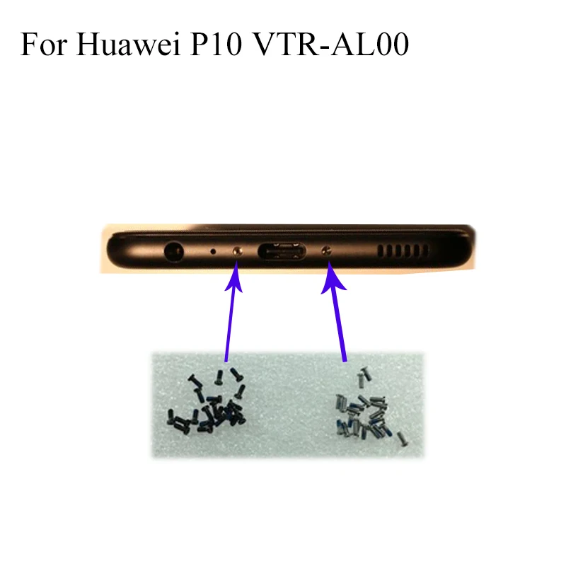 2 шт. silver Для huawei P10 VTR AL00 днище Dock Винты винт для корпуса штифт с шляпкой P 10