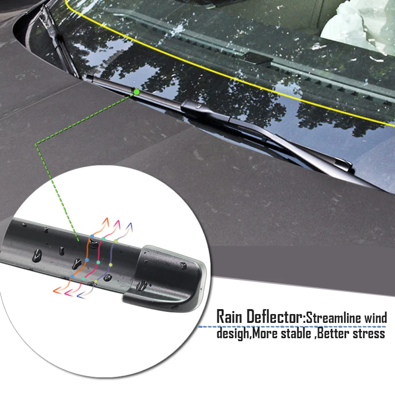 Buildreamen2 Bracketless мягкий вкладыш стеклоочистителей пригодный для Mazda MX-5 MX5 2006-2010 окно лобовое стекло резиновые удобства изоляции