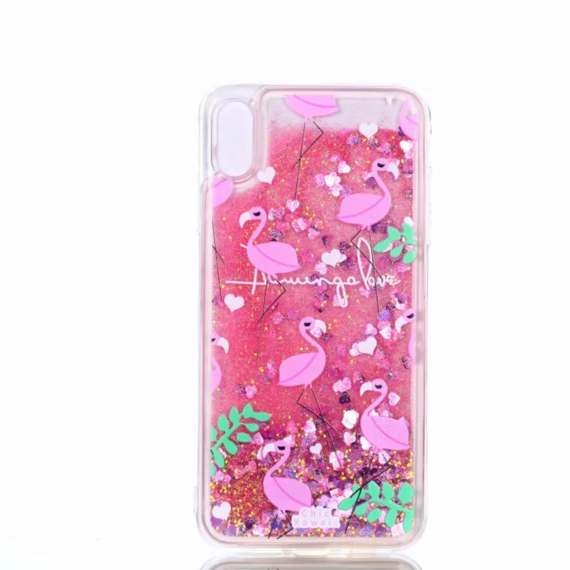 

HEMASOLY Case For Samsung Galaxy J5 Prime Silicone Case On5 2016 G570F/DS G570Y Glitter Flamingo Dynamic Quicksand Case