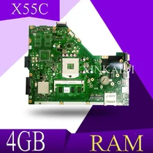XinKaidi X55C 4 Гб Оперативная память памяти Материнская плата Asus X55C X55CR X55V X55VD Материнская плата ноутбука DDR3 60-N0OMB1100-C01 100% Тесты