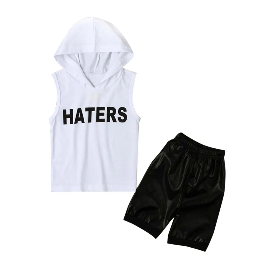 2pcs Toddler Kids Baby Boys Tops Hoodie T-shirt+ Shorts Pants Outfit Clothes Set Letters Sweatsuit Baby girls Boys Sport clothes