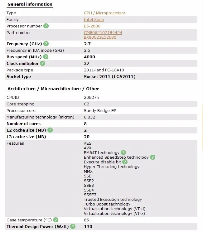 Intel ЦП Xeon E5-2680 C2 Процессор 2,7 ГГц LGA 2011 20 МБ L3 Кэш 8 CORE 130 Вт Процессор scrattered шт e5 2680