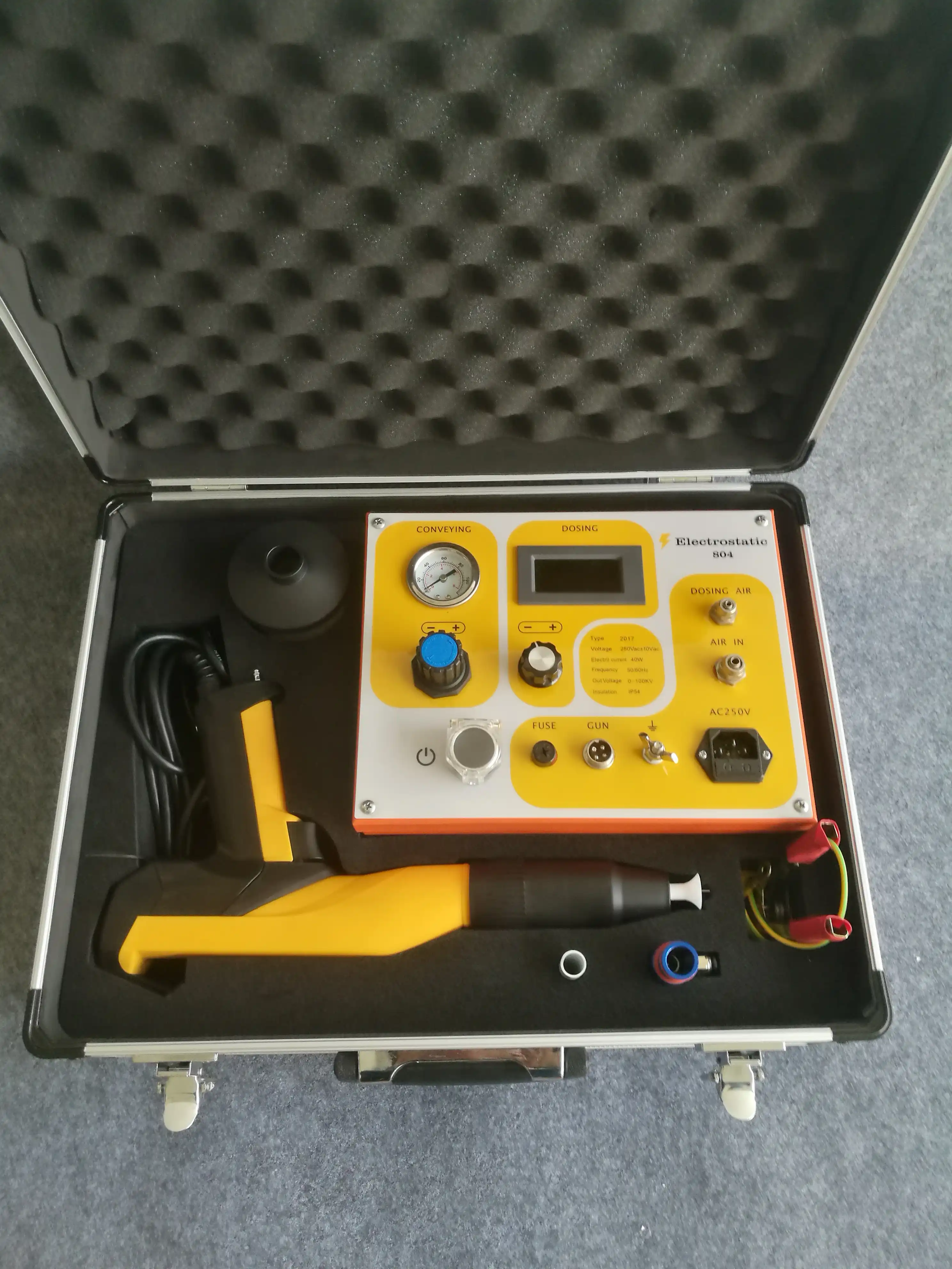 Portable Powder coating test machine test gun Electrostatic Powder