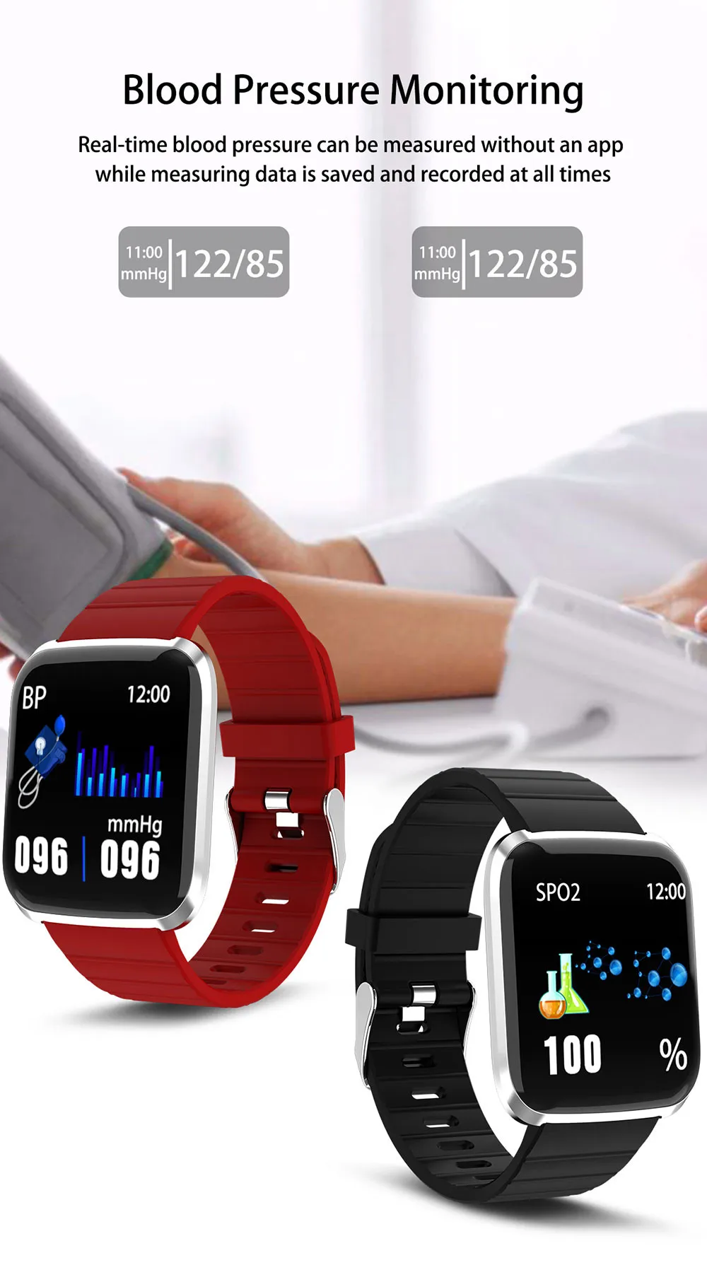 116 профессиональные умные часы с цветным экраном для мужчин, мульти спортивные режимы, пульсометр, кровяное давление, кислород, умные часы для женщин и мужчин