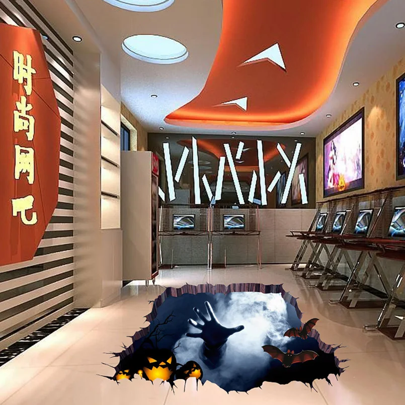 Halloween 3d Wall Sticker Horrible Ghost Scary Creepy Horror