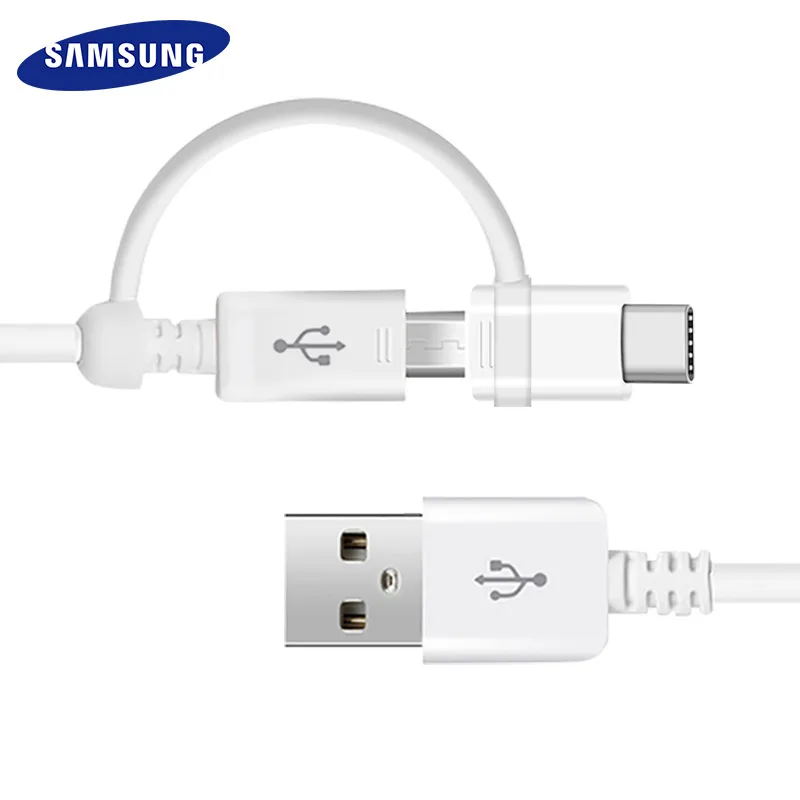 S9 S9 plus type-C Кабель Micro-USB-кабель 5V2A Snelle Lader кабель 2 в 1 USB синхронизация данных USB C кабель для быстрой зарядки type C