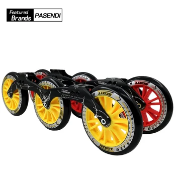

Professional Inline Speed Skating Frame Wheels Adults Roller Skates Bracket Women/Men Big Round Cake 3x125 Frame And Wheels