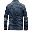 Veste en jean Denim pour homme, décontractée, Slim, de marque, Cowboy, Streetwear, 2022, C1618 ► Photo 3/4