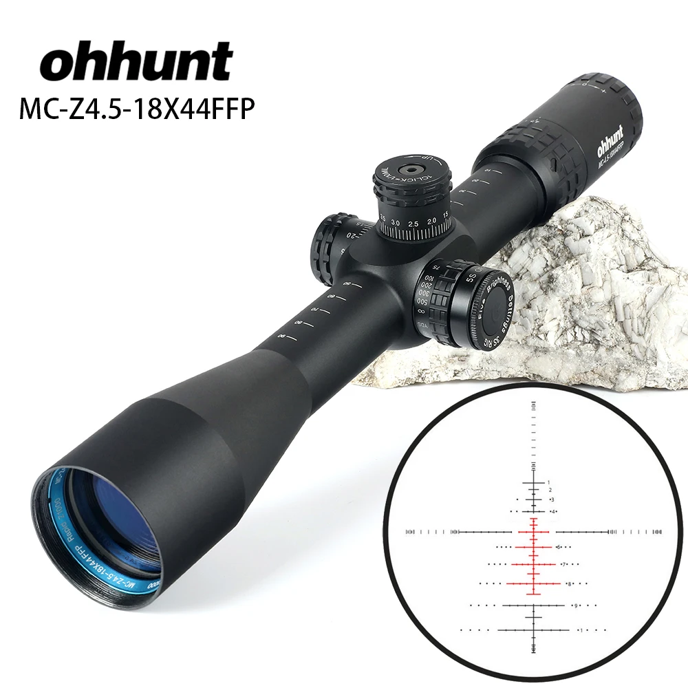 Ohhunt MC-Z 4,5-18X44 FFP первый фокальный самолет охотничий оптический прицел боковой Parallax Z1000 стекло гравированное сетка замок Сброс прицел