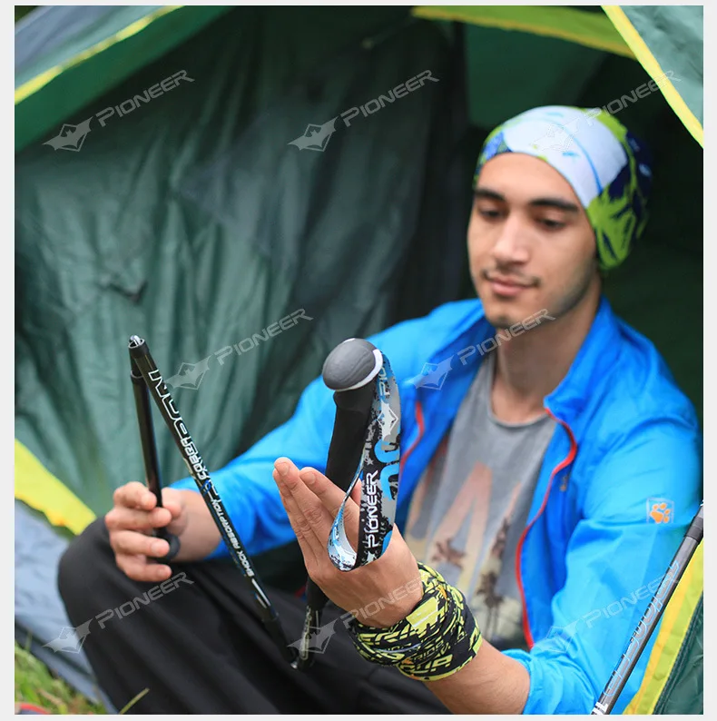 os Recém Chegados de Carbono Dobrável Varas Bloqueio Rápido Compacto Ultra-leve Acampamento Caminhadas Bengala Alpenstock Trekking Cana 2020 5 Os recém chegados de carbono dobrável varas