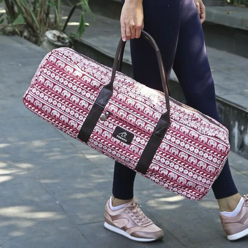 Red Elephants Gym Bag Fitness Large Capacity Waterproof Women Men Pilates Yoga Mat Bag Sports Bag Fitness Travel Bags backpack 