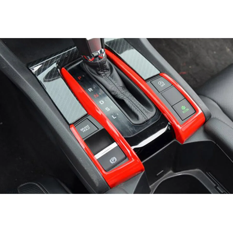 YAQUICKA для Honda Civic 10th-17 интерьер автомобиля Передняя консоль рулевой колесный инструмент коробка переключения передач отделка Стайлинг аксессуар - Название цвета: Gear Shift Panel
