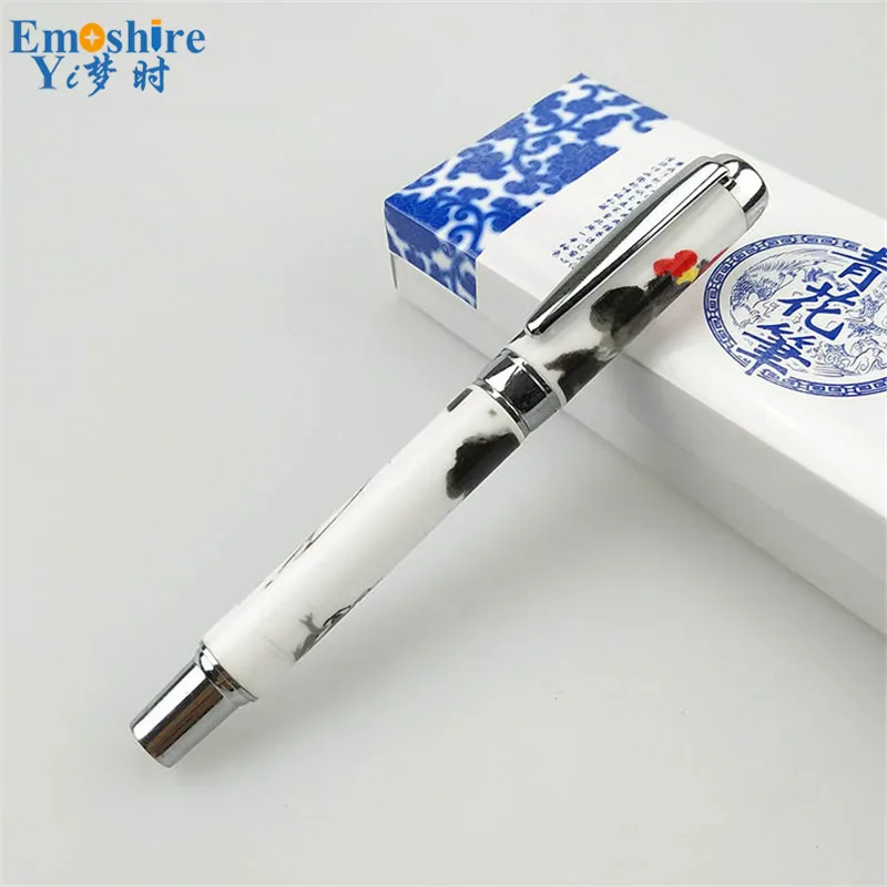 Emoshire Blue and white ceramic gel pen creative stationery advertising pen promotional gifts custom LOGO celebration gift (5)