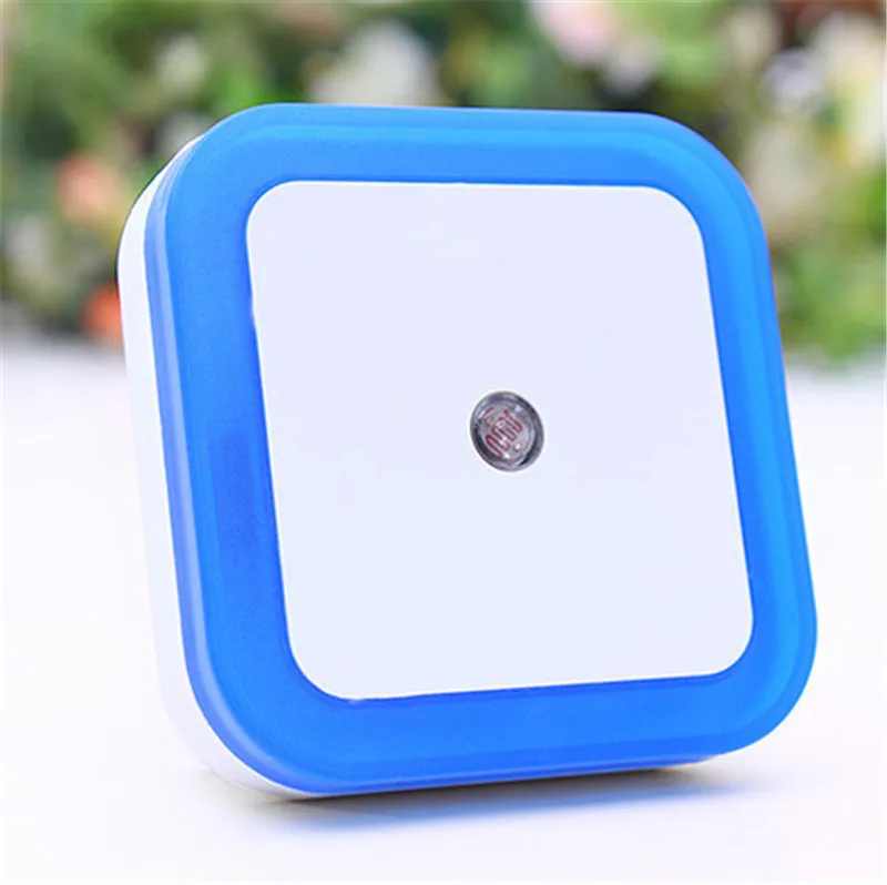 ЕС/США Plug управление световым датчиком ночник мини Новинка квадратная лампа для спальни подарок для ребенка романтические красочные огни - Испускаемый цвет: Blue