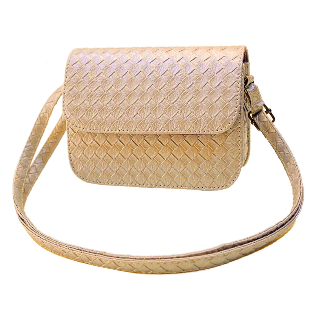 

VSEN New Womens PU Leather Handbag Fashion Shoulder Bag Clutch Tote Purse Messenger(Gold)