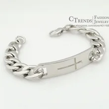 Moorvan Новые поступления ID 19.5 см* 11 мм Нержавеющая сталь Сайдуэй Крест Аллах браслет для Для женщин украшения,, VB179