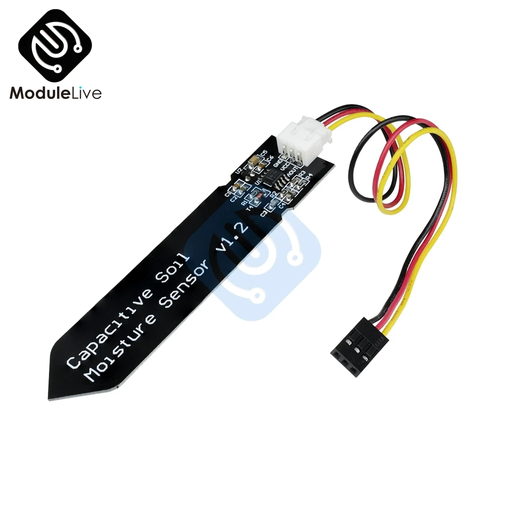 

Capacitive Soil Moisture Sensor Not Easy to Corrode Wide Voltage Wire 3.3 5.5V Corrosion Resistant W/ Gravity for Arduino Module
