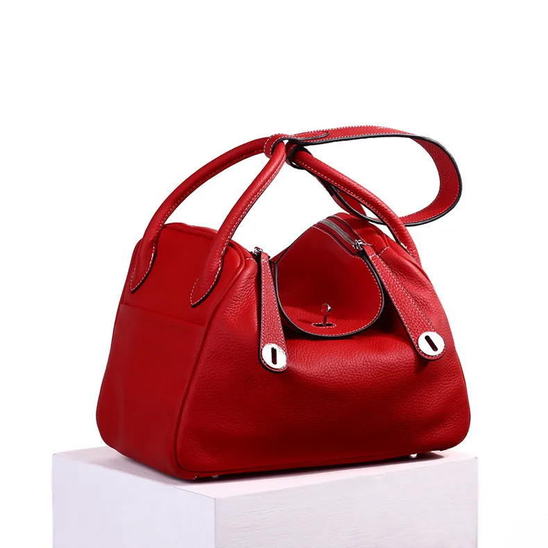 

2019 Solid Pattern Genuine Leather Bag Women Shoulder Messenger Bags Luxury Handbags Women Bags Designer Handbags High Quality