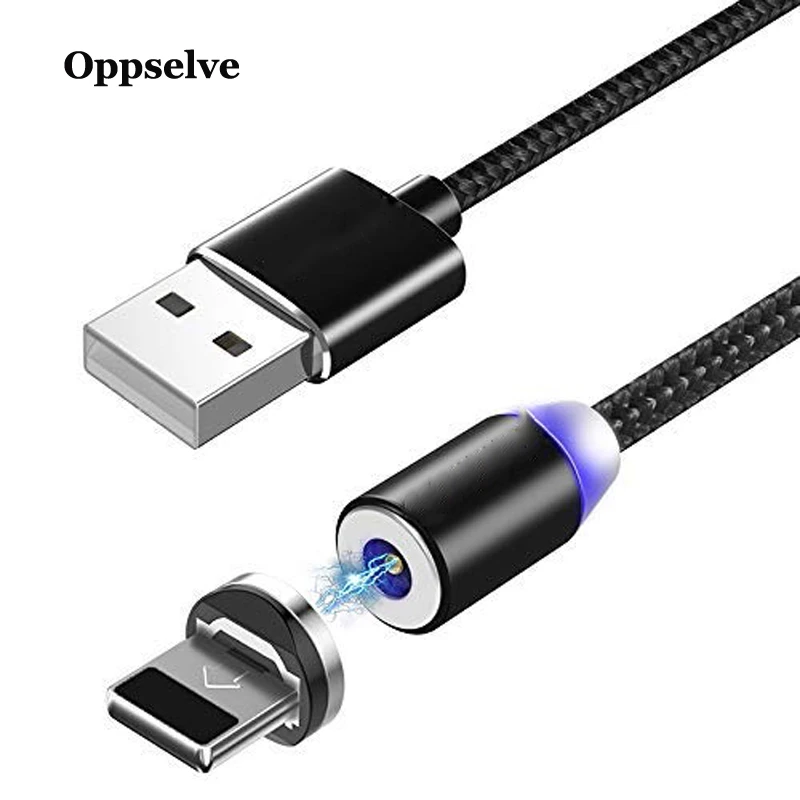 Oppselve Магнитный USB кабель для iPhone XS Max XR X 8 7 11 Pro быстрой зарядки Мобильный телефон