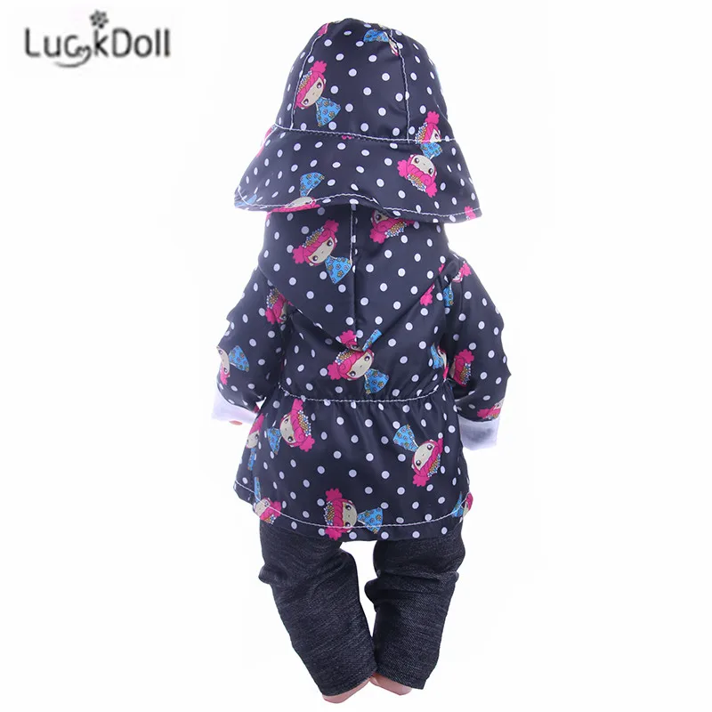 LUCKDOLL высокое качество, стильный костюм из трех предметов для 1" кукол или 43 см кукольных аксессуаров