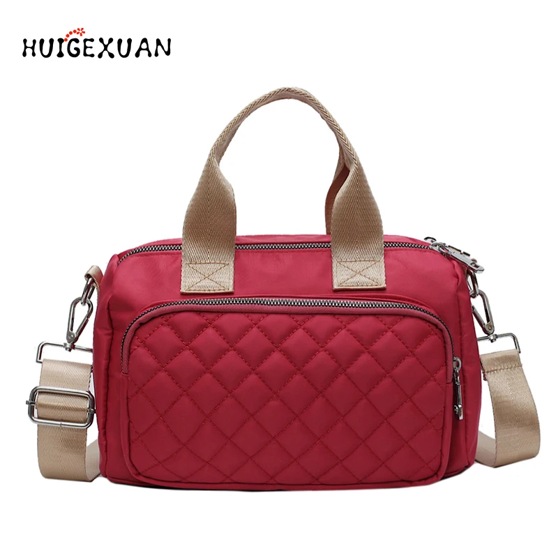 

New Fashion Waterproof Nylon Women Handbags High Quality Sewing thread Crossbody Bags Daily Leisure Large Capacity Shoulder Bags