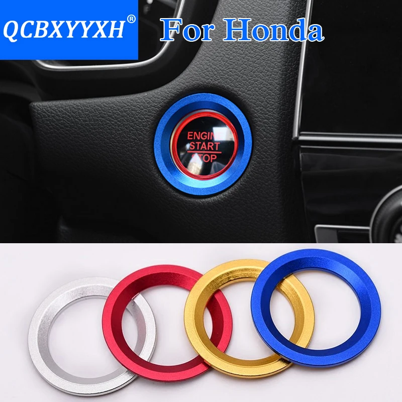 

QCBXYYXH Car Styling Aluminum Ignition Switch Cover For Honda CRV HRV Vezel City Jazz Fit Jade Accord BRV Civic Odyssey Pilot