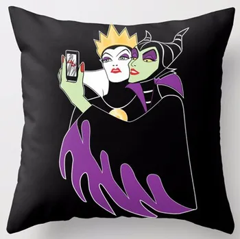 

Customized Grimhilde Maleficent Selfie Evil Queen Sleeping Beauty Square Zippered Throw Pillowcase Nice Soft Comfort Pillow Case