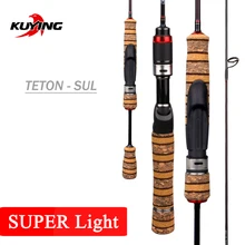 KUYING Teton 1.56m 5’2″ Casting 1.86m 6’2″ Spinning SUL Tremendous Ultralight Mushy Carbon Fishing Rod Lure Cane Pole Medium Motion