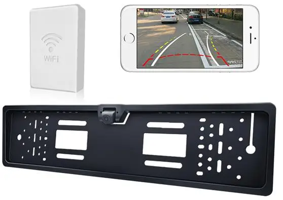 rear camera car wifi camera European license plate+wifi