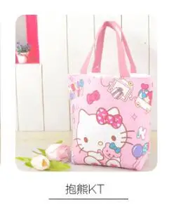 Kawaii розовый hello kitty Холст Ланч мешок основной 22*25*9 см mochila для девочек Подарки - Цвет: bear