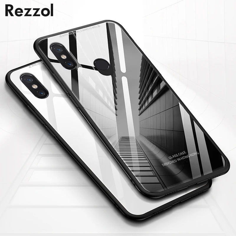 Rezzol для Huawei Nova 4 3 чехол из закаленного стекла задняя крышка телефона жесткий с