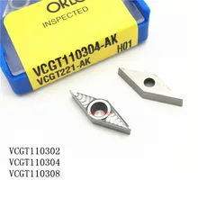 KORLOY CNC токарная пластина VCGT110304-AK мощный для алюминиевый сплав VCGT 110304-ак VCGT110304