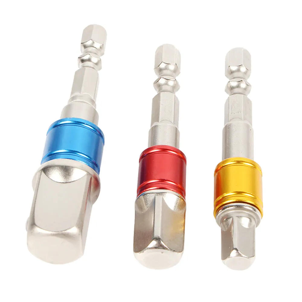 

Colorful Hex Square Nut Driver Drill Impact Socket Extension Bit Adapter Socket Wrench Drilling Heads#4