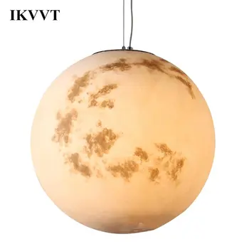 

Modern Pendant Lights Moon Decoration Lamp E27 Living Room Bedroom Dining Room Lighting Lamps Spherical Bubble Pendant Lamps