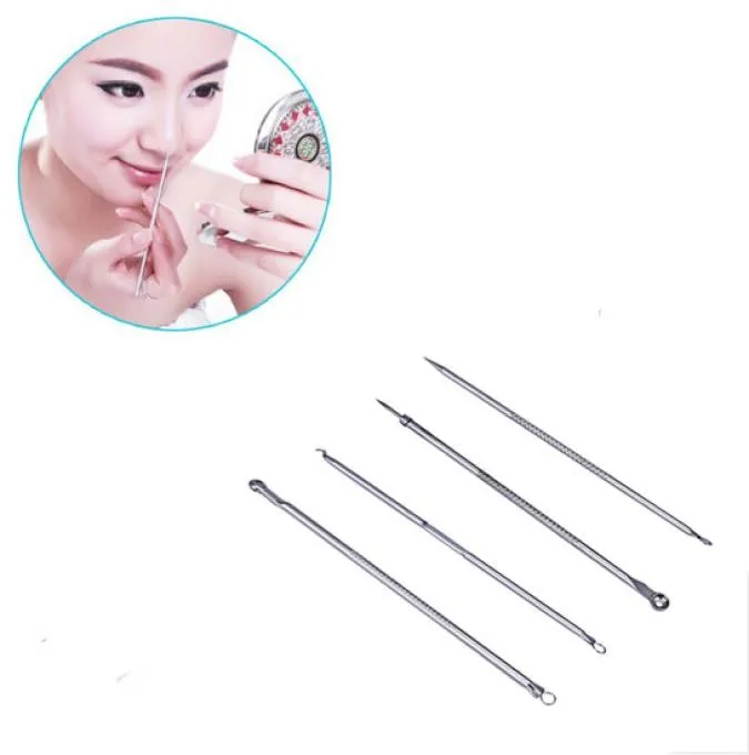 

4 Pcs Blackhead Remover Pimple Blemish Comedone Acne Extractor Remover Tool Set Acne Removal Needle