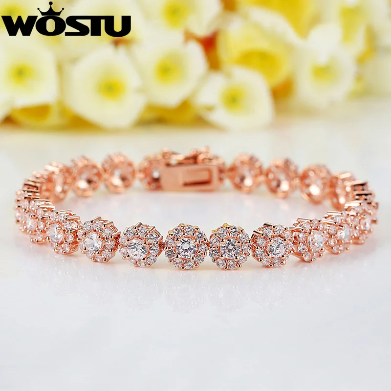 سخونة بيع مكعب سوار الزركون للبنات 0.5 قيراط الحجر مطلي سوار للتنس على Aliexpress XCLB012