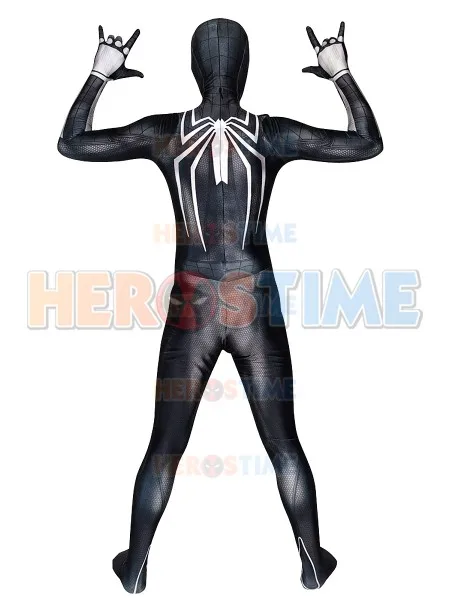 3D принт спандекса игры черный Веном Symbiote Spidey Косплей Костюм PS4 INSOMNIAC Человек-паук костюм Хэллоуин Человек-паук костюмы