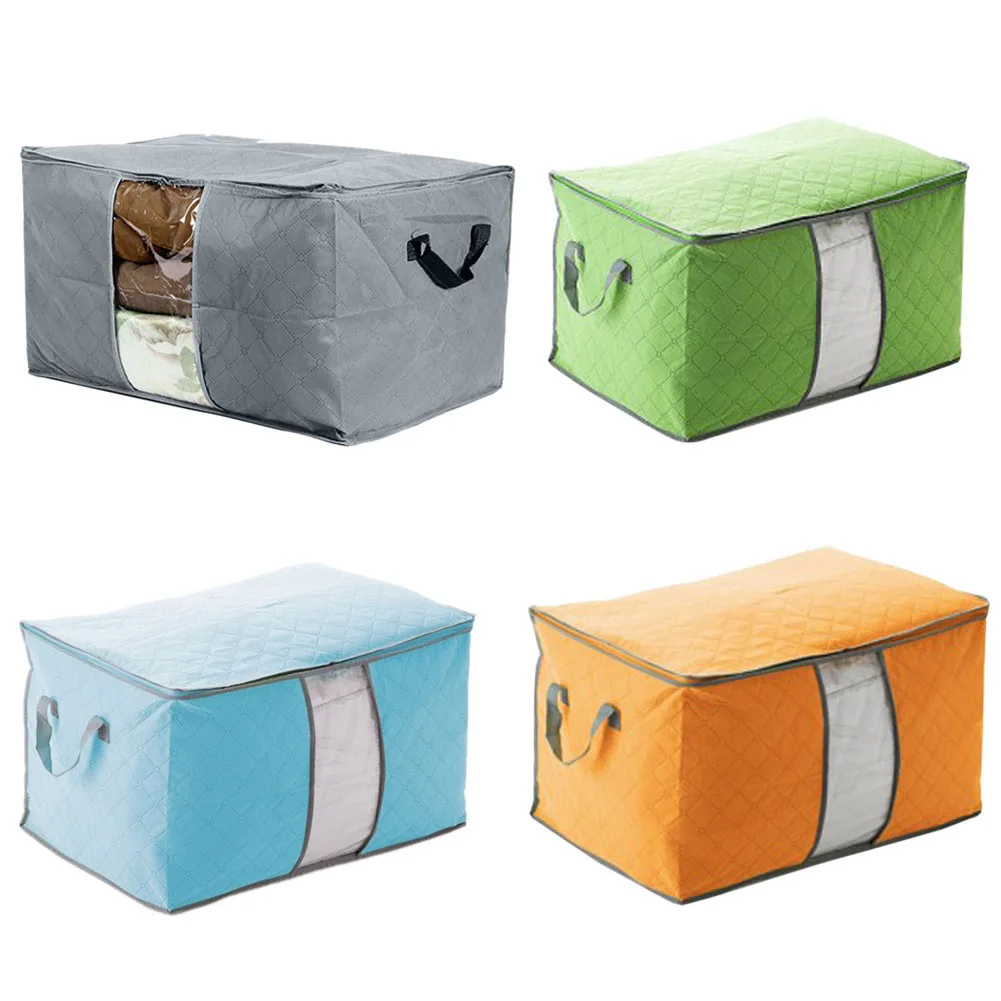 Foldable Room Bag Storage Box Holder Blanket Organizer For Clothing