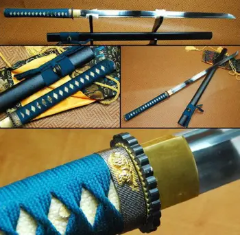 

Japanese Ninja Sword Full Tang Straight Blade Handmade Forging Sharpened #L299